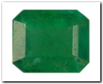 �meraude rectangle pans coup�s de 0,72 carat