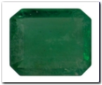 émeraude rectangle pans coupés de 1,42 carat