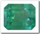 émeraude rectangle pans coupés de 1,22 carat