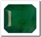 �meraude rectangle pans coup�s de 0,99 carat
