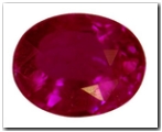 Rubis ovale de 1,00 carat