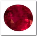 Rubis ovale de 1,11 carat