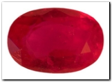 Rubis ovale de 1,30 carat