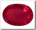 Rubis ovale de 1,21 carat