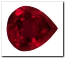 Rubis poire de 0,57 carat