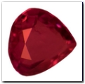Rubis poire de 0,77 carat