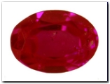 Rubis ovale de 0,55 carat