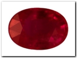 Rubis ovale de 0,79 carat