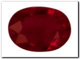 Rubis ovale de 0,54 carat