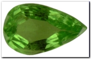 Tsavorite poire de 1,04 carat
