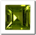 P�ridot carr� de 1,33 carat
