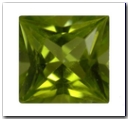 P�ridot princesse de 1,00 carat