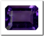Améthyste rectangle pans coupés de 1,50 carat