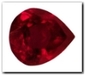 Rubis poire de 0,57 carat