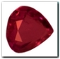 Rubis poire de 0,77 carat