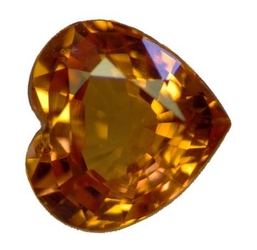 Saphir de couleur coeur de 0,95 carat