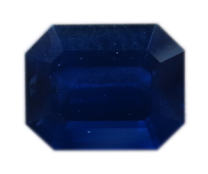 Saphir rectangle pans coupés de 3,37 carat